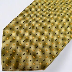 Ermenegildo Zegna Necktie Adult 58x3.75 Gold Geometric 100% Silk Luxury Formal